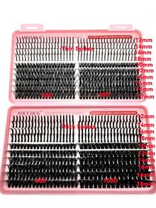 Large Capacity Eyelash Book 776 Pcs Mange Lashes With Spiky Effect Fairy Lashes Anime Eyelashes And 50D 60D 80D100D Fluffy Wispy Soft Lashes 6 Styles Lash Clusters Spike Lashes Individual Lash Clusters, Multi-Type Natural Look,Lashes Clusters Lashes Dramatic Look DIY Your Lashes In Your Way At Homelash Clusters,Eyelash Clusters,Individual Eyelashes,Lashes,Fake Lashes - màu đen - Xem 2