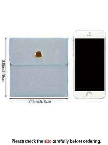 20/1 Pack Faux Leather Jewelry Pouches, Size 3.15*3.15 Inches, Snap Closure Fabric Jewelry Storage Bags - Luxury Gift Bags, Suitable For Earrings, Necklaces, Bracelets And Rings - Perfect For Organizing And Storing Accessories, Square Velvet Bags With Snap, Velvet Jewelry Bags, Fabric Gift Bags, Candy Gift Necklace Bracelet Packaging Jewelry Beads Valentine's Day Gift - Multicolor - View 3