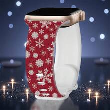 Silikonowy pasek do zegarka 38/40/41/42/44/45/46/49 mm Bransoletka świąteczna do serii Ultra 11 10 9 SE 8 7 6 5 4 3 2 1 Najlepszy prezent dla przyjaciela/rodziny