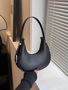 Women Solid Color Minimalist Hobo Bag,Fresh And Delicate Crescent Bag,Versatile Commuter Tote Shoulder Bag Minimalist Underarm Bag,Purses And Bags Women,Crossbody Bags For Women,Shoulder Bags,Bag,Carteras,Bolsas De Mujer,Carteras De Mujer Elegantes - Nhiều màu - Xem 10