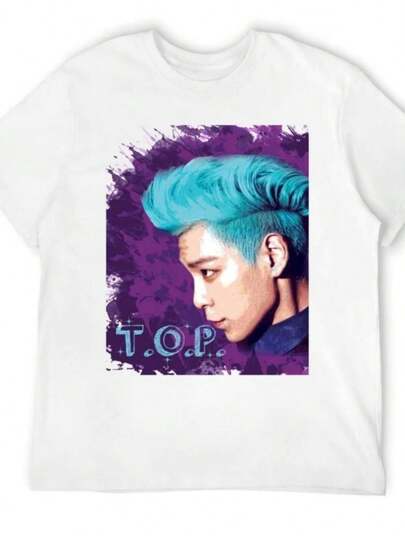 2025 Hot Big Bang Fashion Printed T-shirt Pattern Shirt Loose Korean Street Aesthetic Clothing Men's High-quality T-shirt