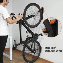 1pc Mountain Bike Wall Mount Rack, Sturdy Load Bearing Hook, Space Saving Folding Bike Hanger Accessory