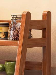 2 Layers Coffee Station Storage Rack, Bamboo Cup Holder Countertop, Kitchen Counter Rack, Tea And Coffee Bar Accessories, Matcha Rack, Cup Display, Condiment Storage Rack,Suitable For Living Room, Kitchen, Study, Bedroom And Bathroom - 棕色的 - 查看 5