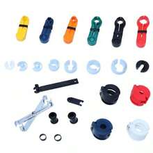 22-Piece Car AC Repair Kit - Refrigerant Line Quick Connect Release Tools - Fuel Line And Compressor Disconnect Set - Red - View 7