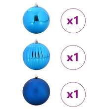 Christmas Bauble Set 3 Pcs Blue - Blue - View 4