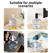 便携式电动饮水机水泵，可折叠出水嘴，4档流量可调，1200mAh电池，Type-C充电，适用于1-5加仑水桶，出水迅速，运行安静。适用于家庭/办公室/露营/聚会等场合，是户外爱好者的完美礼物。