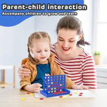 Family Strategy Board Game - 13.21 Cm Portable Foldable Chess Puzzle For Kids & Adults, Classic Four-In-A-Row Challenge With Red & Yellow Discs, Ages 3+ Home Entertainment, Perfect Christmas Thanksgiving Gift, Chess Gifts, Interactive Play, Vibrant Board, Sturdy Construction - Multicolor - View 9