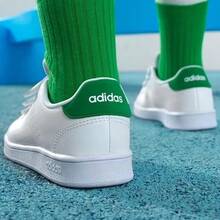 Adidas neo ADVANTAGE 舒適百搭 耐磨 低筒 兒童板鞋 - 白色 - 查看 3