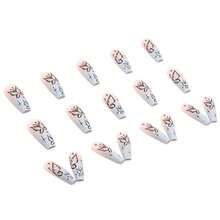 Fake Nails Long Coffin Butterfly Press On Nails Matte Acrylic Full Cover Ballerina False Nails For Women And FFgirls 24PCS{Inchcolor_nameinch:InchNails-07inch} - 指甲-07 - 查看 5