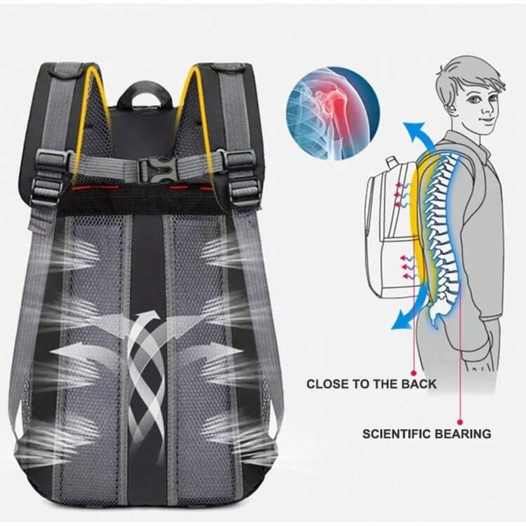 Mochila de Senderismo Ranspirable y Ligera 40L, Mochila de Camping Gran Capacidad Impermeable, Mochila Outdoor Deportiva de Viaje para Hombre y Mujer Escalada, Camping, Ciclismo - Naranja - Añade 1