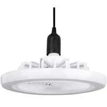 EX DECOR Lâmpada Ventilador Branco Teto Led Pequeno E27 30w 110v - Branco - Visão 6