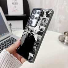 Estilo oscuro creativo, hombre de anime con máscara, sufriendo, funda de teléfono Kens Kaneki adecuada para Samsung Galaxy S25 S24 S23 S22 S21 S20 FE Ultra Plus 4G 5G, cubierta trasera dura mate plateada colorida, diseño único y nuevo. - Mezcla de colores - Ver 5
