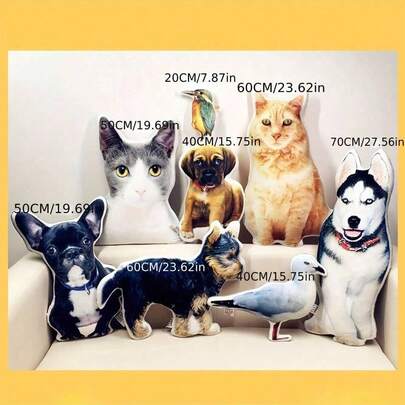 1 DIY Customized Personalized Photo Pillow Cushion Sofa Bedroom Home Decoration Holiday Couple Parent-Child Pet Commemoration Father's Day Mother's Day Halloween Valentine's Day Thanksgiving Easter April Fool's Day Unique And Fun Children's Toy Gift, Custom Face Pillow, Photo Collage Pillow