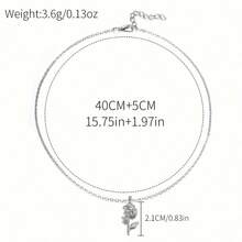 1 Piece Women's Fashion Pendant Necklace Fashionable Simple Three-Dimensional Flower Necklace For Daily Wear - Groin - View 4