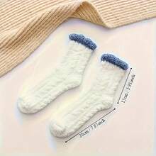 15 Pairs Women's Thermal Socks - Extreme Cold Protection Winter Socks With Anti-Slip Silicone Grip, Pastel Colors Non-Slip, Shape-Retaining For Everyday, Gym, Postpartum - Ideal Christmas/HolidayGift In Gift , Everyday Warm Socks, Plush Texture Design, Antislip Construction - Multicolor - View 3