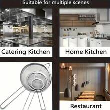 3pcs/1pc Stainless Steel Fine Mesh Tea Strainer With Handle - Japanese Style Matcha Powder Sifter