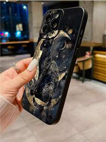 1个极简猫眼亲肤防摔TPU手机壳，兼容 17 Pro Max、11、16 Pro Max、16 Pro、16、15 Pro Max、14 Pro Max / Galaxy S25系列、A16 / Honor X6A、X7B、X8B / 13C、Note 13 / Hot 60ro / Smart 8 保护套 - 黑色 - 查看 3