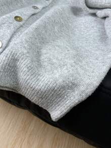 EAVA Vintage Soft Versatile Knit Cardigan For Women, New Autumn/Winter Design, Button Element Round Neck Cardigan, Suitable For Valentine's Day - Grey - View 9
