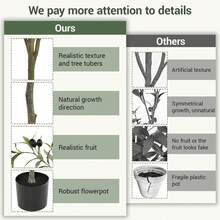 Large Artificial Olive Tree, Artificial Olive Tree, Modern Olive Tree Decoration - Green - View 5
