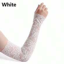 1 Pair Sexy Lingerie Accessories Lace Arm Sleeve Women Long Mesh Yarn Arm Cover Party Wear Fancy Women Glove Cosplay Darkly Mitten