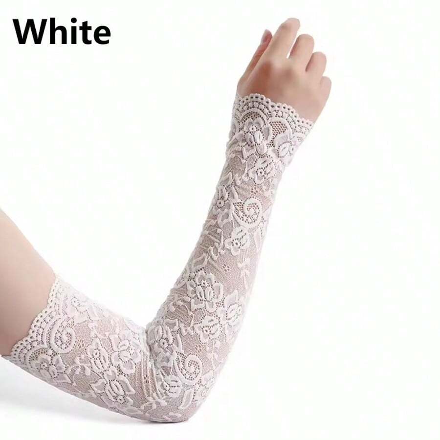 1 Pair Sexy Lingerie Accessories Lace Arm Sleeve Women Long Mesh Yarn Arm Cover Party Wear Fancy Women Glove Cosplay Darkly Mitten