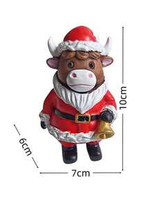 1/3 pezzi Decorazione da tavolo natalizia in resina a forma di mucca delle Highlands, decorazioni per tavolo/festa