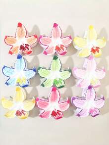 1pc Autumn And Winter Starfish Flower Hair Clip, Made Of PS Material, 10cm/3.94Inch, Suitable For Women's Headwear, Hair Accessories, Hair Clips, Claw Clips, Hair Claw On The Back Of The Head, Hair Claws, Suitable For Casual, Party, Street And Other Scenes. Cute And Versatile Style, High-End Hair Accessory, Can Be Used As A Holiday Gift, Can Be Worn For Four Seasons, Thick Hair And Thin Hair Can Be Used Fashion Hair Clutch Elegant Hair Jaw Clip - Multicolor - View 12