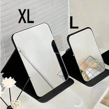 Przenośne, składane lusterko kosmetyczne ze sztucznej skóry z powierzchnią ze szkła HD – idealne do akademika, na podróż i jako prezent kosmetyczny