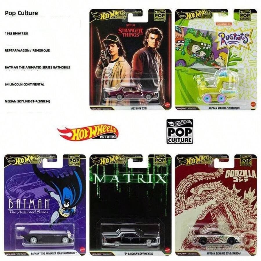 Hot Wheels 1pc 1:64 Scale High-End Toy Car, Die-Cast Model, Movie Replica, Retro Entertainment Collection, Back To The Future GT Dinosaur Car Lincoln Continental, Iconic Replica Model, Playable Or Display, Collector's Gift, Christmas Surprise Gift - Multicolor - View 1