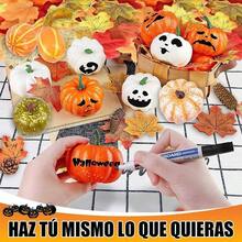 Calabazas Decorativas de Halloween, 50 Piezas Decoracin de Otoo con Pias y Hoja Arce, Calabaza Decorativa Artificiales para Halloween, Accin de Gracias, Decoracin de Hogar y Fiestas - inicial - Ver 7
