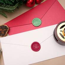 Wax Seal Set With Rosewood Handle, Featuring Brass Stamp Heads Inscribed With "MERRY CHRISTMAS" And "HAPPY NEW YEAR." Includes Designs Of Snowmen, Santa Claus, And Christmas Sleighs. Vintage-Style Removable Wooden Handle. Ideal For Sealing Christmas And New Year Invitations And Gift Packaging.