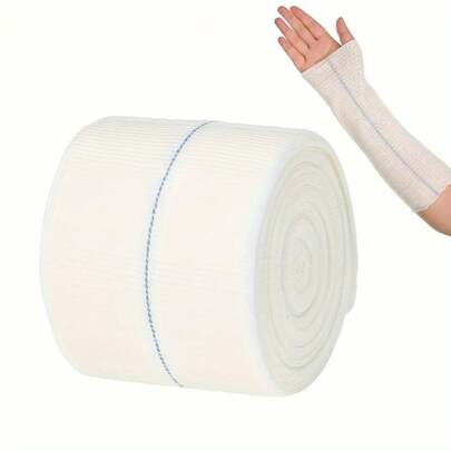1 Roll Elastic Tubular Bandage - Compression Sleeve For Arms, Legs, Casts - Sweat-Absorbent Comfort Long Sock Gauze Roll