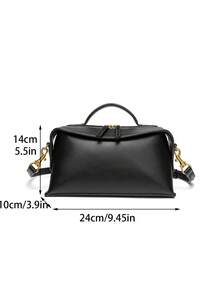 女士长方形帆布都市包，奢华设计师新款手提包，休闲托特包/斜挎包，适合日常穿着 - 彩色 - 查看 11