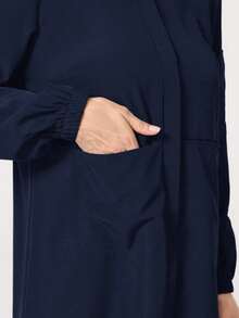 Women's Round Neck Short Sleeve Front Opening Pocket Scrubs Nurse Scrubs Workwear Dentist Healthcare Pet Hospital Laboratory Coat