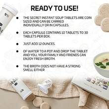 30 Tablets - Seoul Soup Secrets - Instant Korean Soup Tablet Seafood Vegetable Stock Broth  Ingredients Made In Korea - Apricot - View 3
