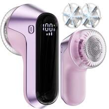 coldSky 可充电式织物除毛器，带毛刷，XL电动除毛器，带数字显示屏，3个超大刀片，毛衣除毛器，适用于衣物、家具、毯子等。