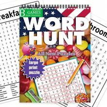 Circle Letters Word Hunt Book - Large Print Edition With Answers | Boost Logic & Memory With 36 Fun Brain Games For Elderly, Adults, Teens, Kids 3+ | Double-Sided Thick Paper, Black Spiral-Bound | Perfect Gift For Christmas, Halloween & Holidays