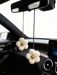 Car Interior Pendant Beautiful Flower Car Rearview Mirror Suspension Decoration Car Interior Accessories - one-size - View 2