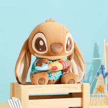 Miniso 迪士尼史迪奇系列 - 10英寸棕色皮革坐姿毛绒玩偶（史迪奇），不含夜光填充物，亲肤材质，标志性史迪奇爪子细节，可收藏展示（1个） - 彩色 - 查看 3