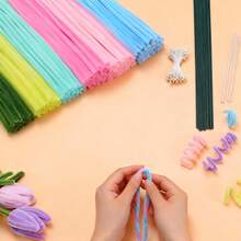 300/600/620 PCS Pipe Cleaners For Flowers, Pastel Chenille Stems With 20 Pcs Flower Stems, Macaroon Chenille Stems For Crafts, Pipe Cleaners Craft Set, Pipe Cleaners Bulk For Tulip, Rose, Lily, Sunflower, Pipe Cleaners, Multi-Colored, Flower Making Kit, Arts And Craft Supplies, Ideas For Art Project Activity, Craft Supplies Bulk For DIY Art And Craft Projects Creative Gift Wrapping Party Decorations(Macaron Series) - 彩色 - 查看 11