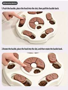 1pc Dog Puzzle Toys Slow Feeder, Interactive IQ-Enhancing Food Dispenser, Non-Slip Slow Eating Bowl, Cat And Dog Food Game, Durable And Easy To Clean, Anti-Choking Function, Slow Feed Treat Dispenser, Suitable For Small To Large Dog Breeds For Intelligence Training.