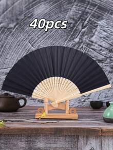 1/5/10/20/40/100件客製化白色摺疊紙扇：DIY竹扇，適用於婚禮禮物、生日、母親節、復活節等 - 完美適合家庭、辦公室和活動派對，個性化禮物，派對小禮品 - 彩色 - 查看 33
