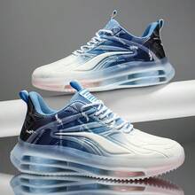 Men's Fashionable Breathable Lightweight Casual Sports Shoes, Mesh Ombre Versatile Sneakers For Running & Walking