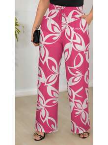 Duna Fabric Wide-Leg Pants - Hot Pink - View 3