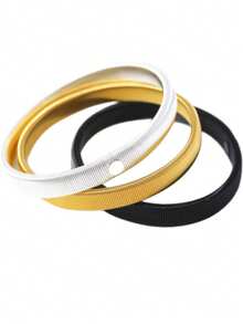 2个男女通用金属衬衫袖扣，防滑金属袖扣，耐用免洗袖口松紧带，男女皆宜，派对及节日用品，金属弹簧手镯弹力臂带