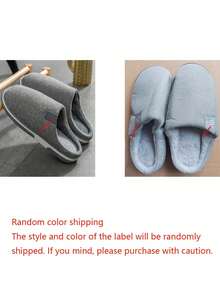 Pantuflas cálidas para hombres para uso en interiores en otoño e invierno, antideslizantes, resistentes al desgaste, pantuflas esponjosas para hombre en invierno [corre un tamaño pequeño], zapatillas de casa con suela gruesa y cálida para hombres y mujeres, pantuflas con forro de felpa adecuadas para otoño/invierno