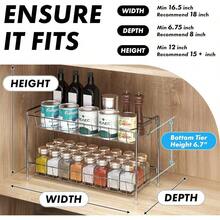 Kitchen Spice TrolleySimpleHouseware 2-Tier Kitchen Counter Organizer Spice Rack ChromeKitchen Spice Trolley - Cromo - Ver 3
