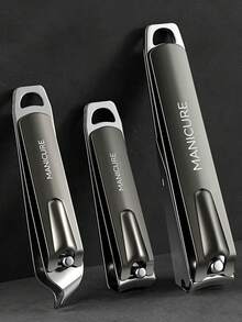 10-Piece Nail Care Set, Including Toenail Clipper, Stainless Steel Fingernail Clipper, And PU Leather Travel Manicure Kit, Home Oblique Nail Clippers Ear Pick Set, Gift Choice - Multicolor - View 3