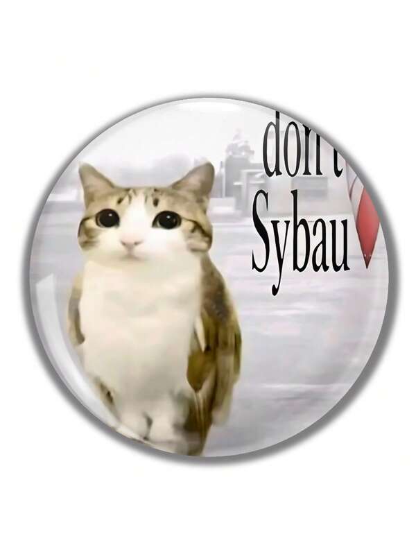 1 pieza Broche de con diseño divertido de 4,4 cm/1,73 pulgadas, broche de botón, adecuado para colocar en ropa, bolsos, mochilas, regalo divertido para amigos y familiares