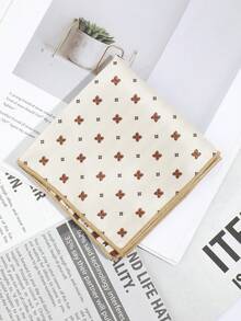 1pc Men's Fashion Floral Pattern Pocket Square, Suitable For Business, Banquet, Wedding, Party And Holiday Matching - A - View 16